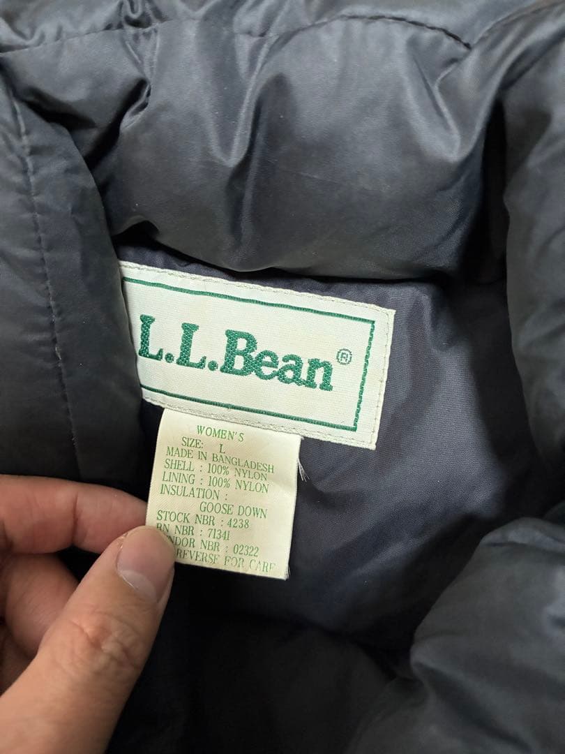 L.L.Bean ダウンベスト L(WOMEN'S) ブラック エルエルビーン