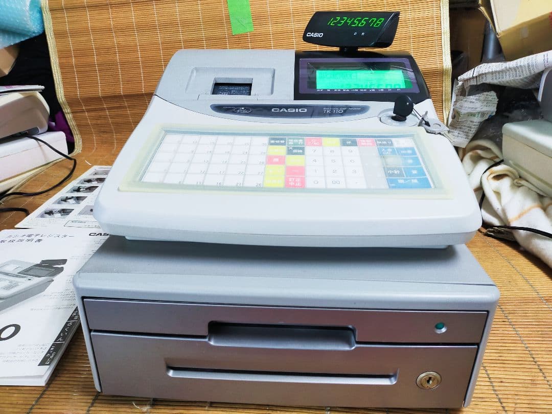 カシオレジスター　設定込み　TK-110中古　飲食仕様　924440