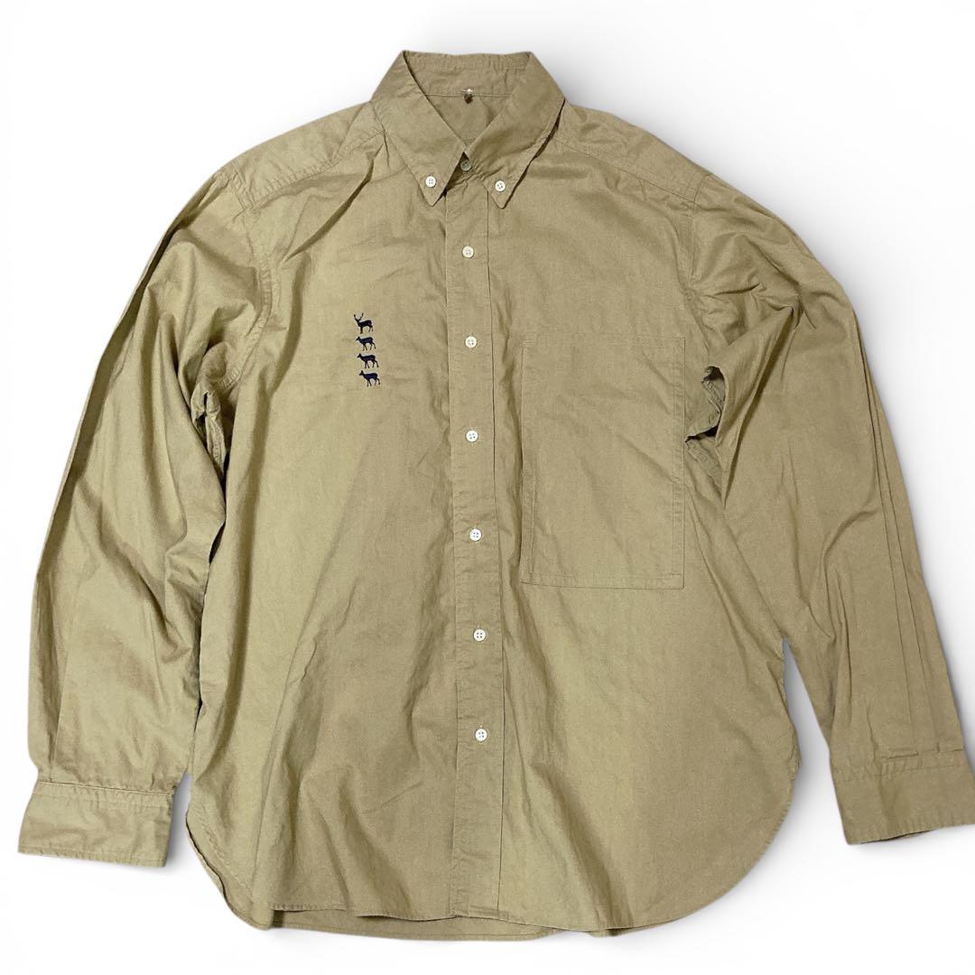 thumbtue様　ボタンダウンシャツ L カーキ　ベージュ　マウンテンリサーチ