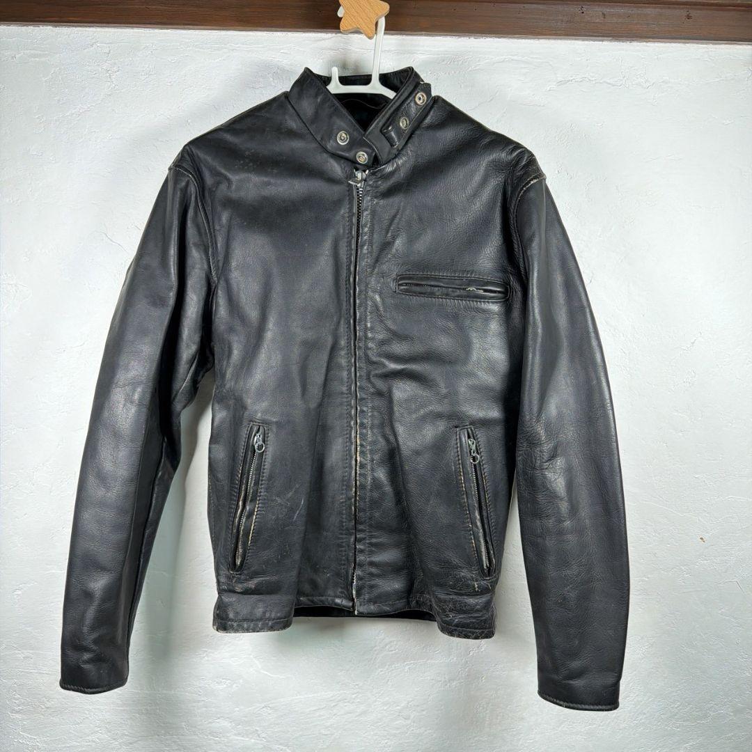 Schott ショット シングルライダースジャケット ボアライナー付き36