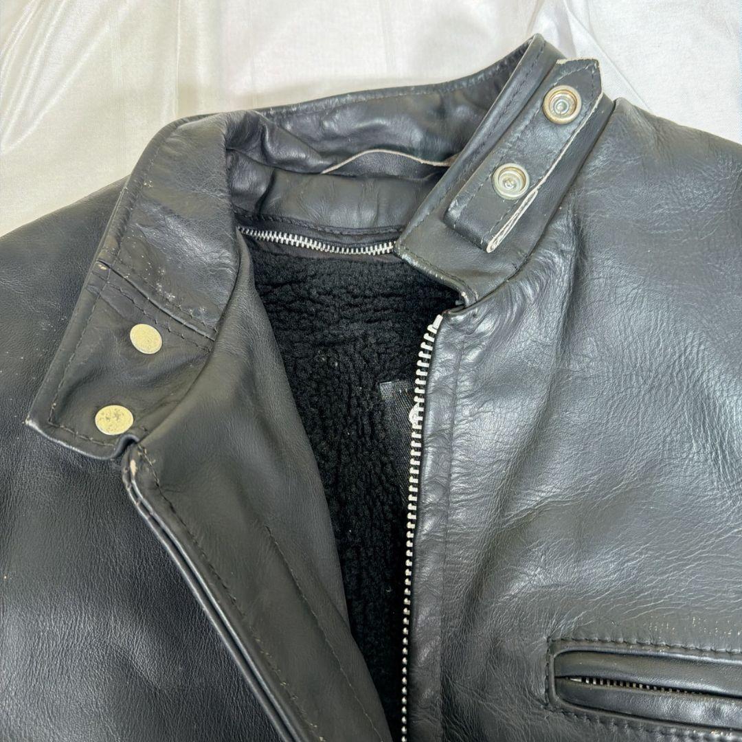 Schott ショット シングルライダースジャケット ボアライナー付き36