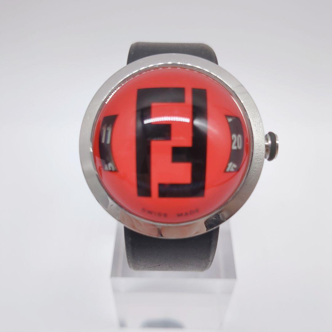 ピンクの猫【希少デザイン】FENDI フェンディ 腕時計 レッド ブラック