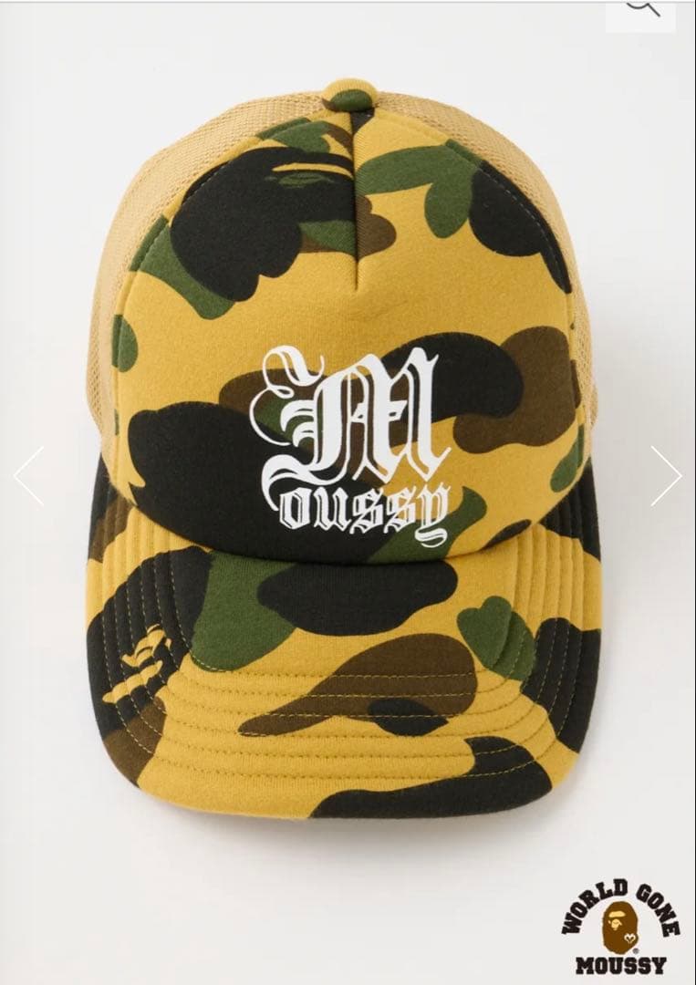 MOUSSY×APEコラボBP/MS REISSUE MESHキャップ