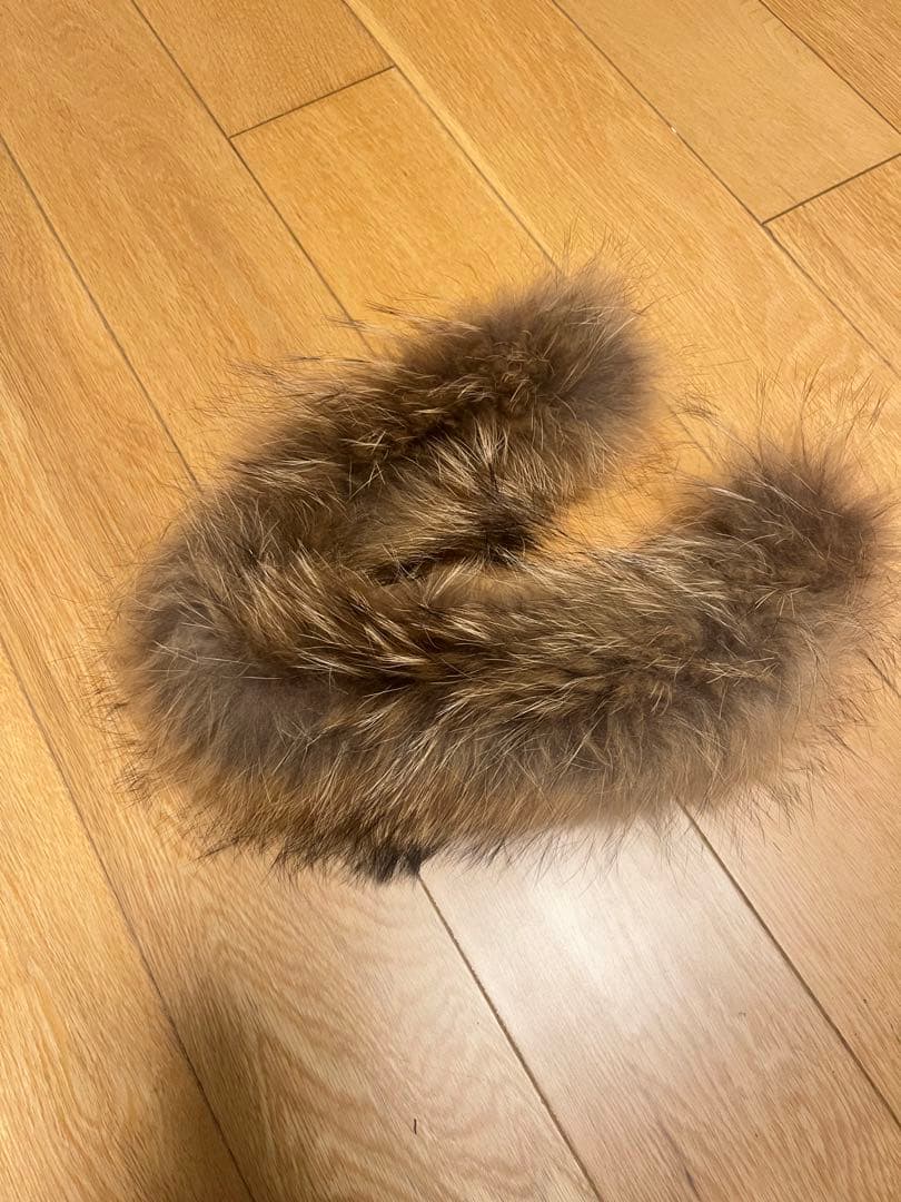 DANTON フード付きオレンジダウンジャケット