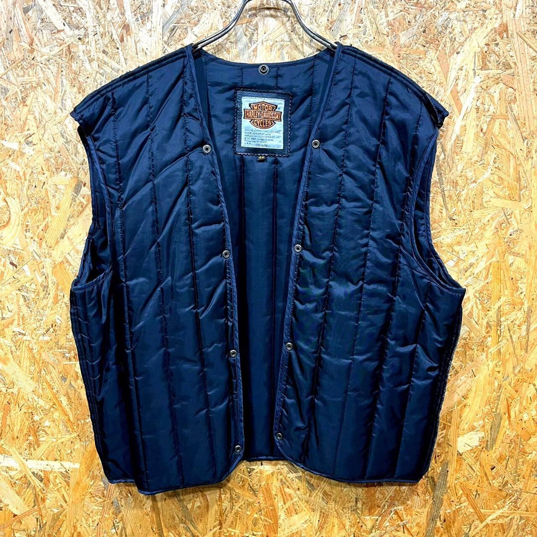 やは ハーレーダビッドソン デカロゴ 牛革 ゆるだぼ レザージャケット