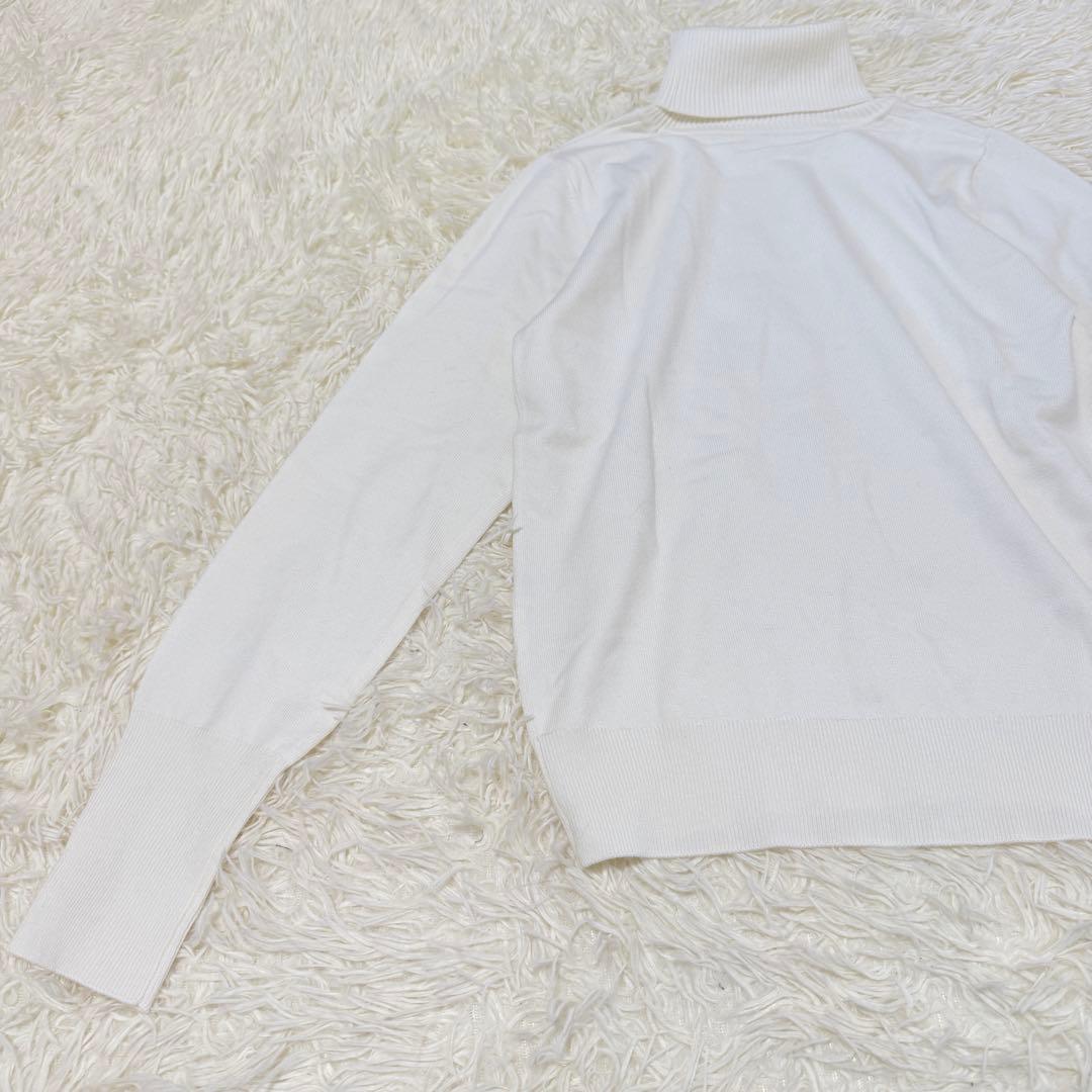 JENNE 星刺繍タートルニット ホワイト　M