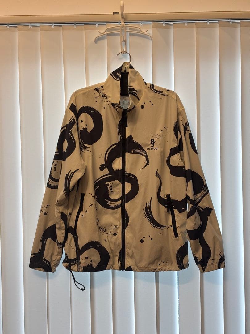 ジャケット・アウター 8gshoot CALLIGRAPHY PATTERN NYLON JACKET