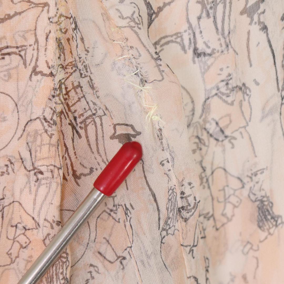 シャネル ワンピース ベージュ ピンク Sサイズ シルク100% CHANEL