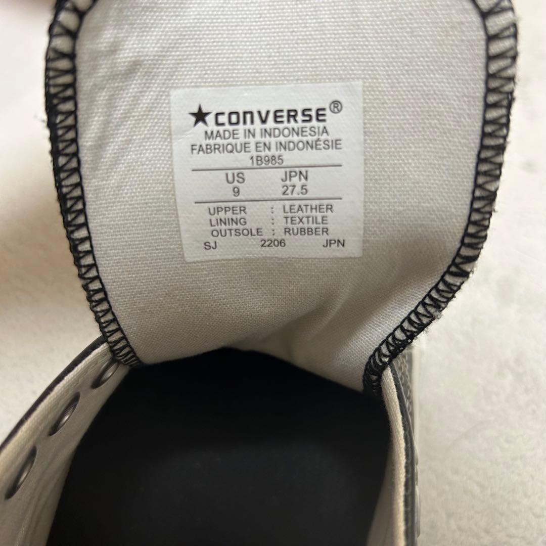 【希少　極美品】converse ジャックパーセル　レザー　黒　27.5㌢