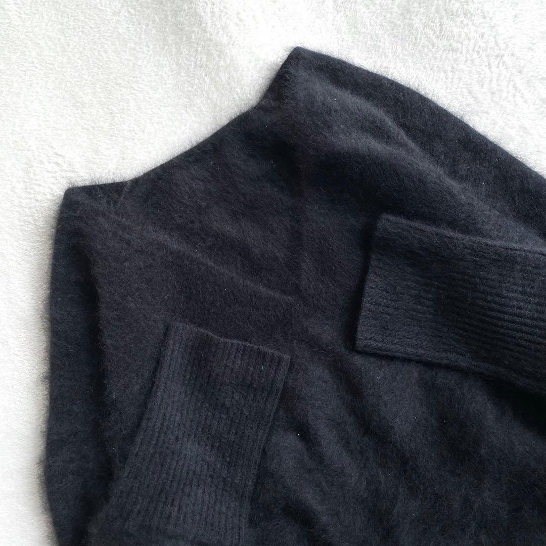 【美品✨】Deuxieme Classe ふわふわ　シャギーVネックニット　黒