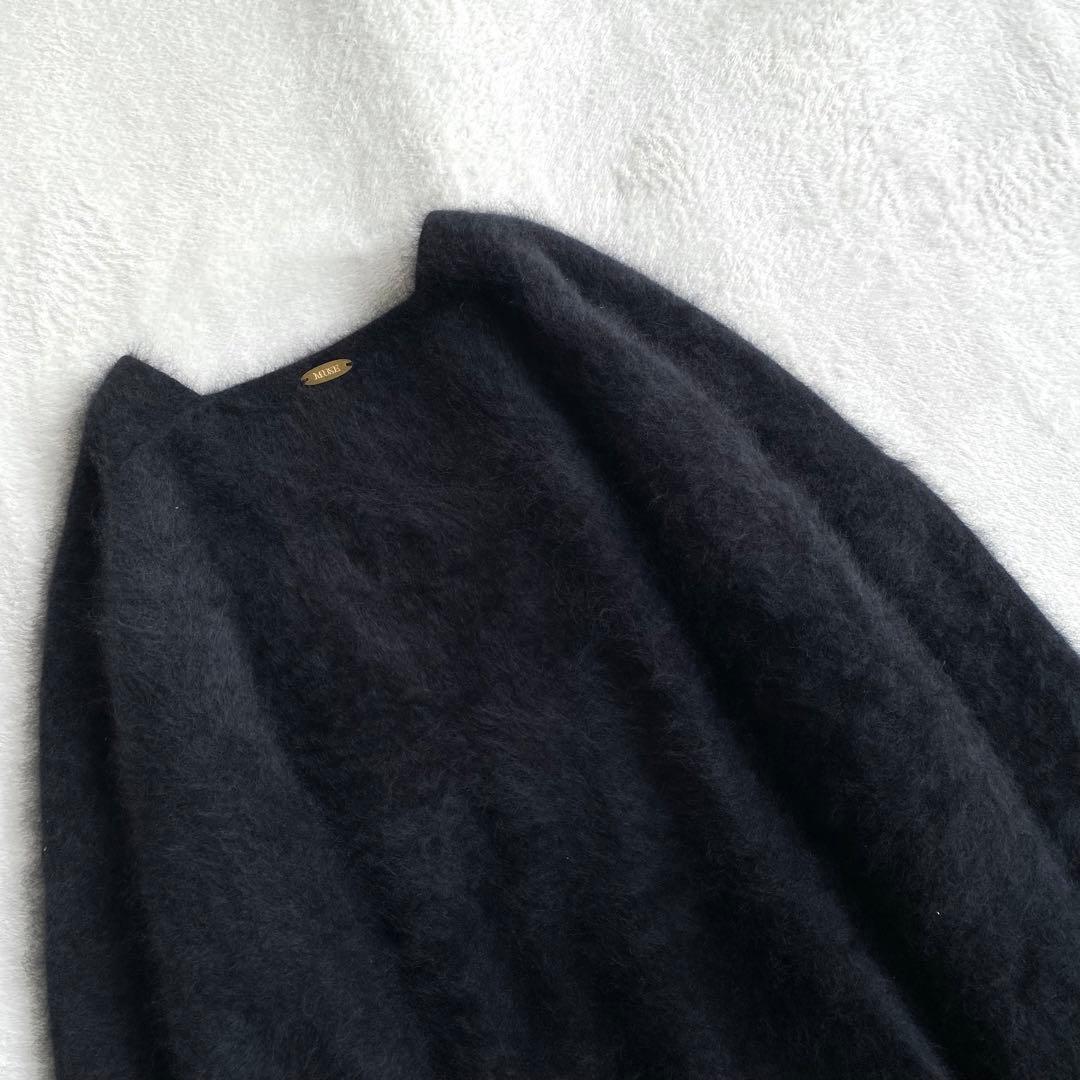 【美品✨】Deuxieme Classe ふわふわ　シャギーVネックニット　黒