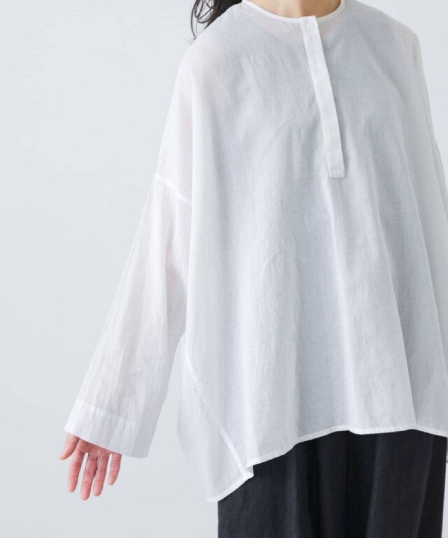 【極美品】かぐれ　ボイルワイドプルオーバー　オフホワイト