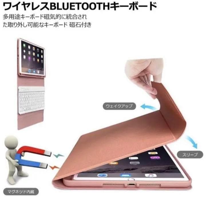 【❤可愛いくてお洒落なイタリアデザイン♪❤多機能】iPadケース＆キーボード