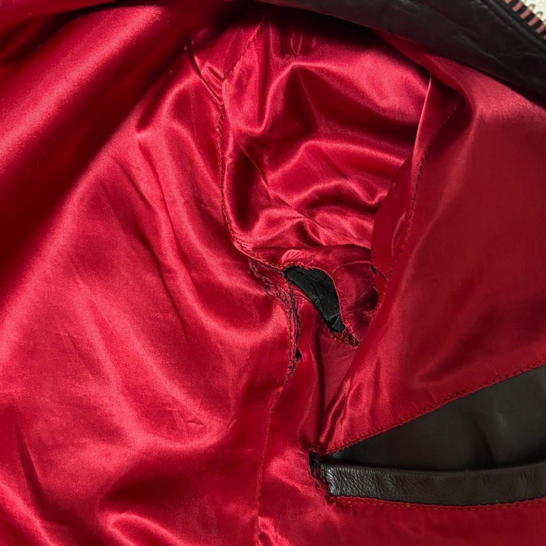 80s–90s Archive 牛革 レザージャケット ライダース ダブルジップ