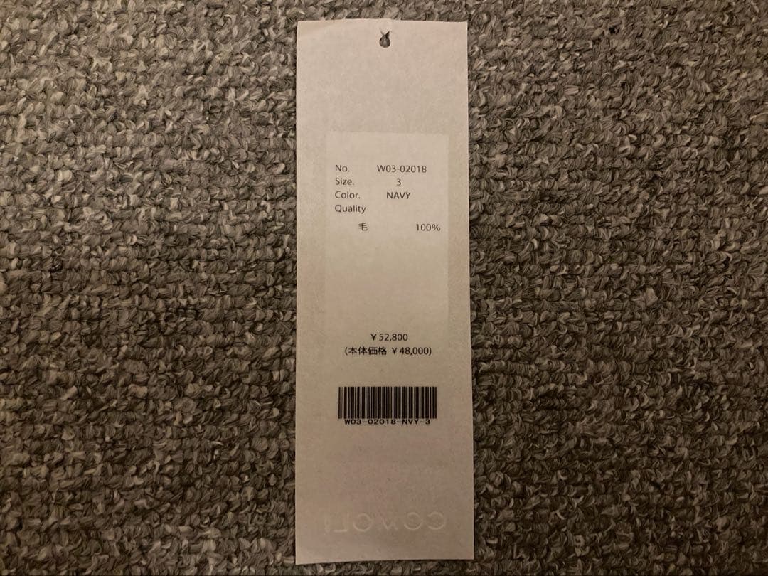 COMOLI コモリ ウールチェックオープンカラーシャツ NAVY 3