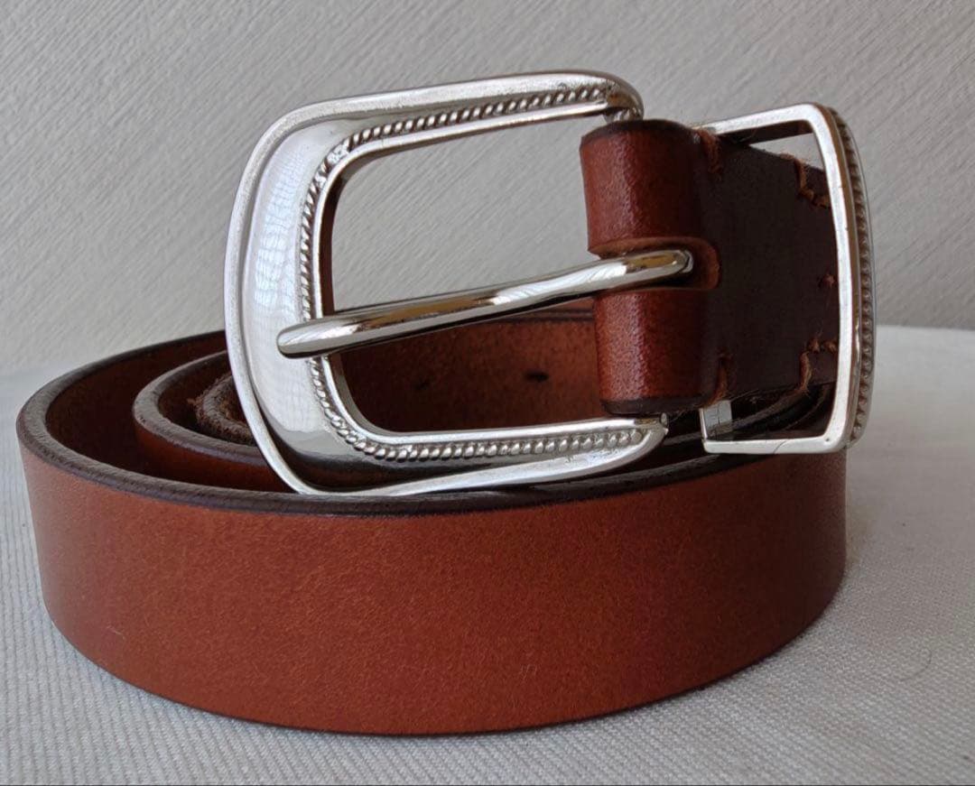 美品　マインデニム　ウェスタンベルト　ブラウン　MINEDENIM