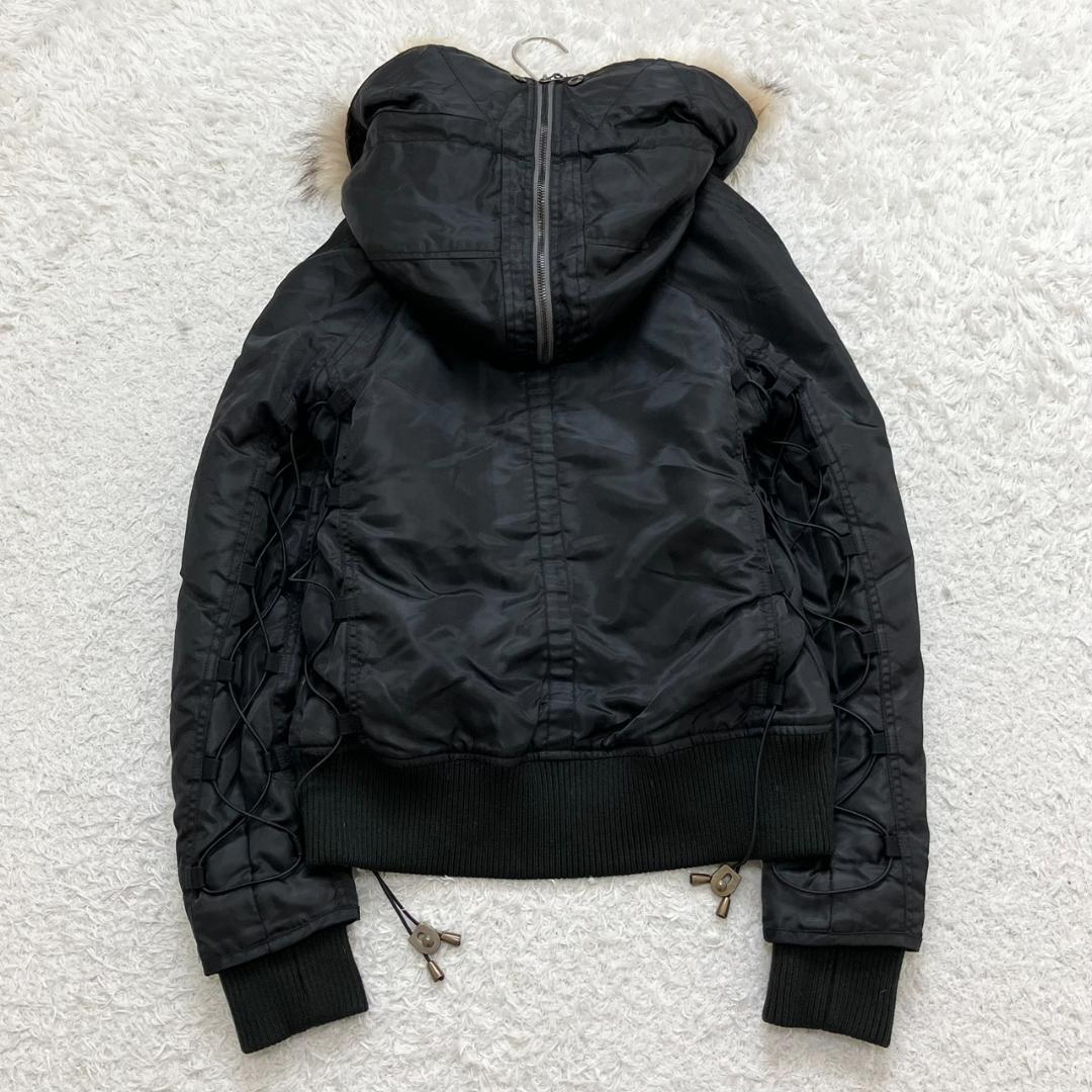 Y2K✨アヴィレックス N-2B ミリタリージャケット 短丈 ボア ファー 黒