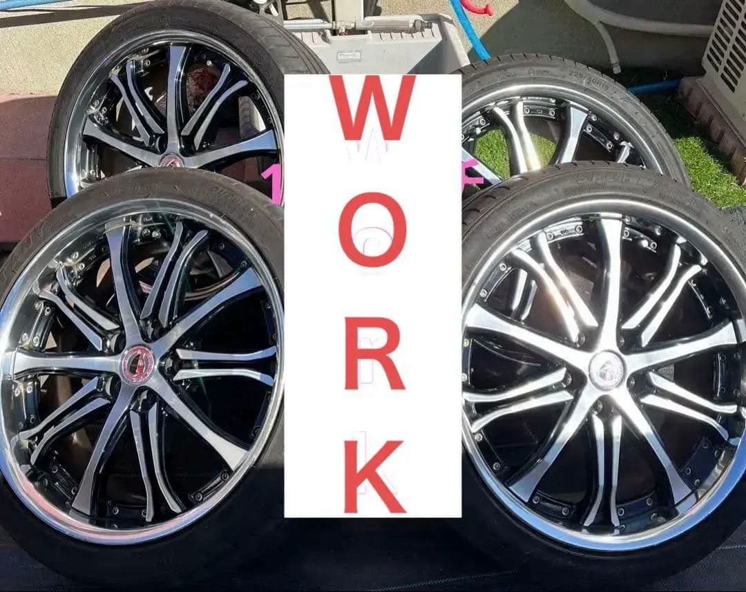 work 19インチ　タイヤホイールセット　7.5j 8j 5穴　114.3