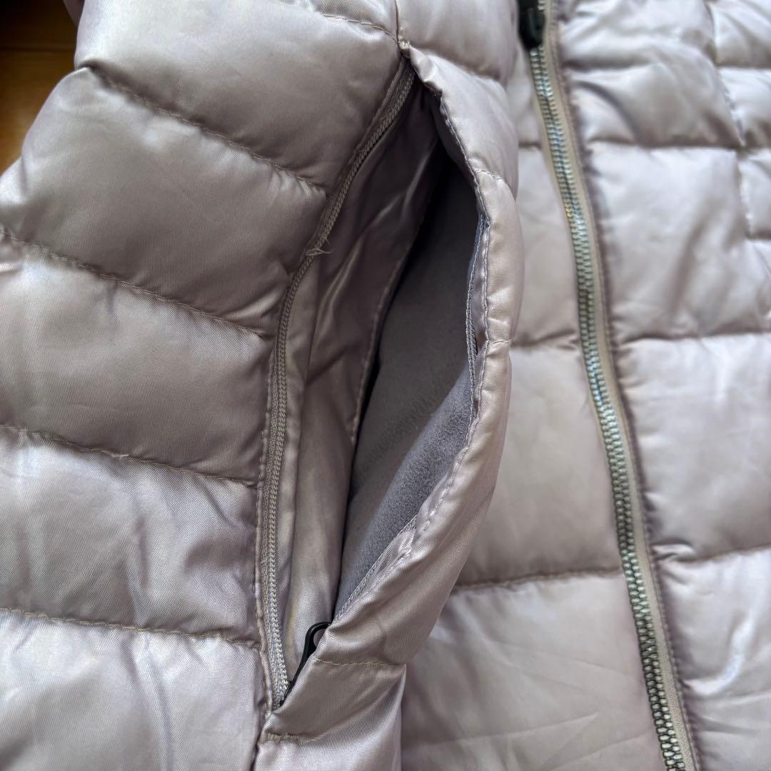 美品！ザノースフェイス フード付きダウンジャケット グレー