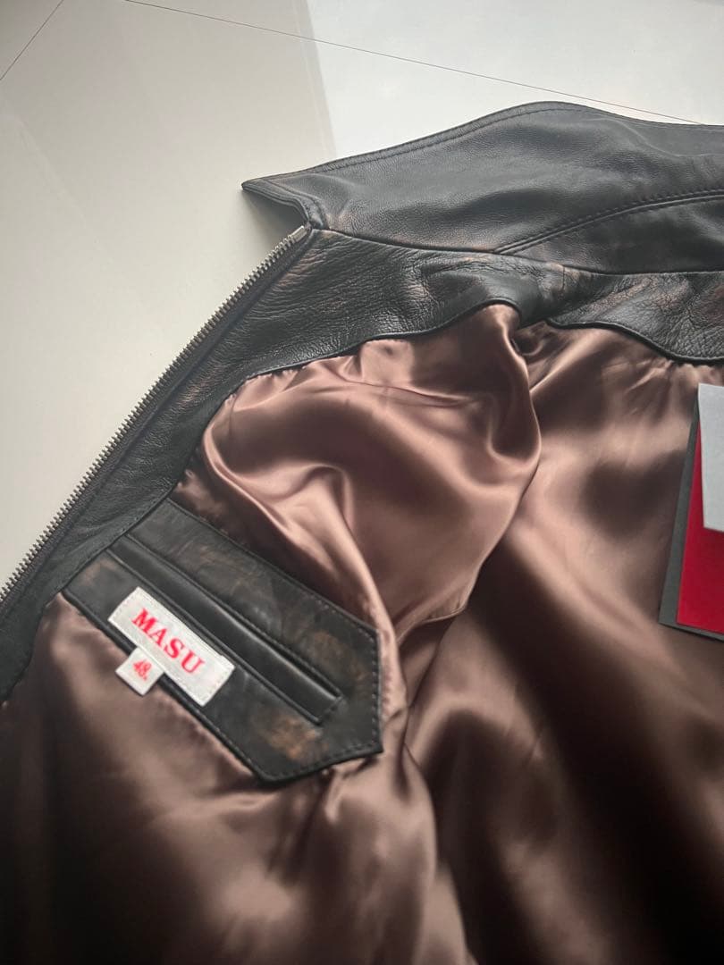 MASU エムエーエスユー ARGYLE LEATHER サイズ48