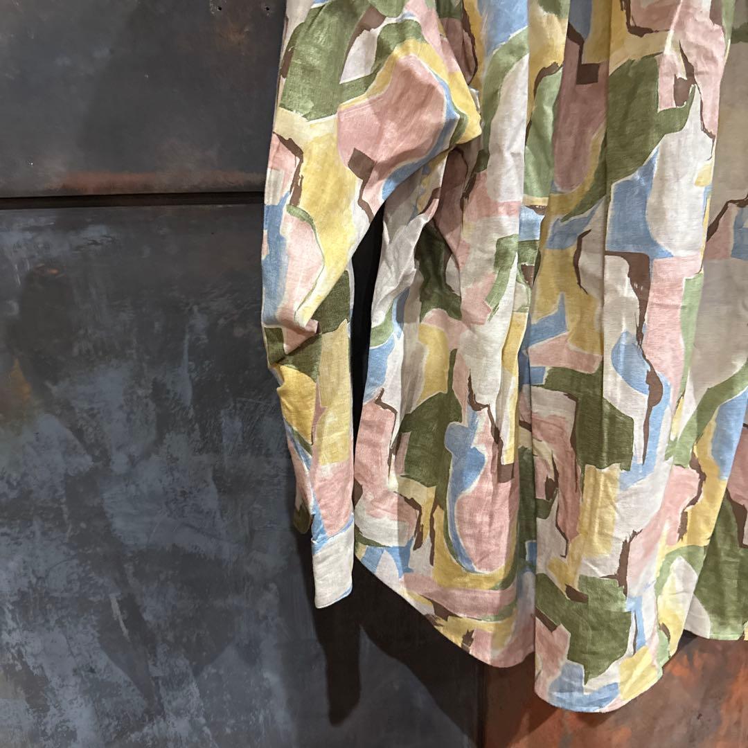 極美品　AIE ペインターシャツアブストラクト　シャツ　サイズL 25SS