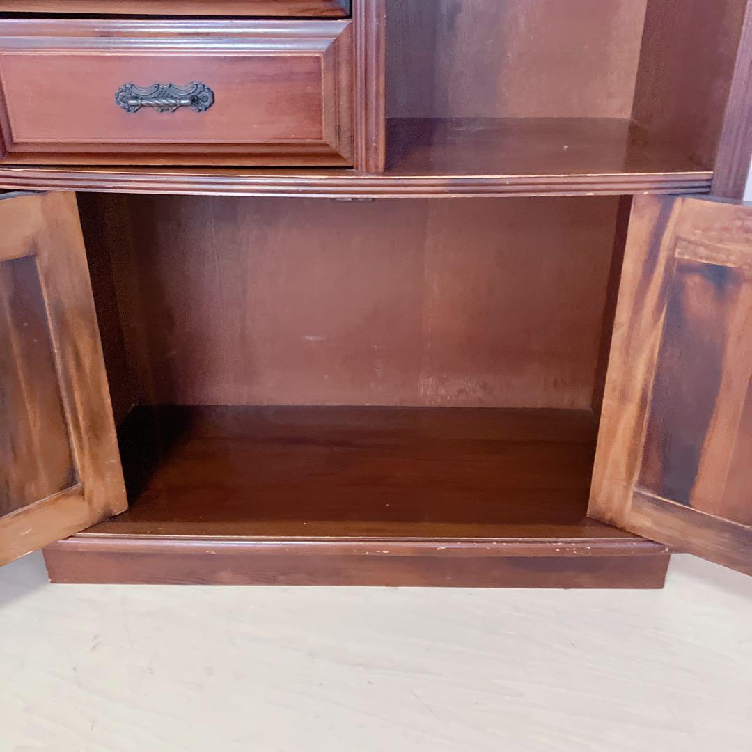 アンティーク調　キャビネット　電話台FAX台　サイドキャビネット　サイドチェスト