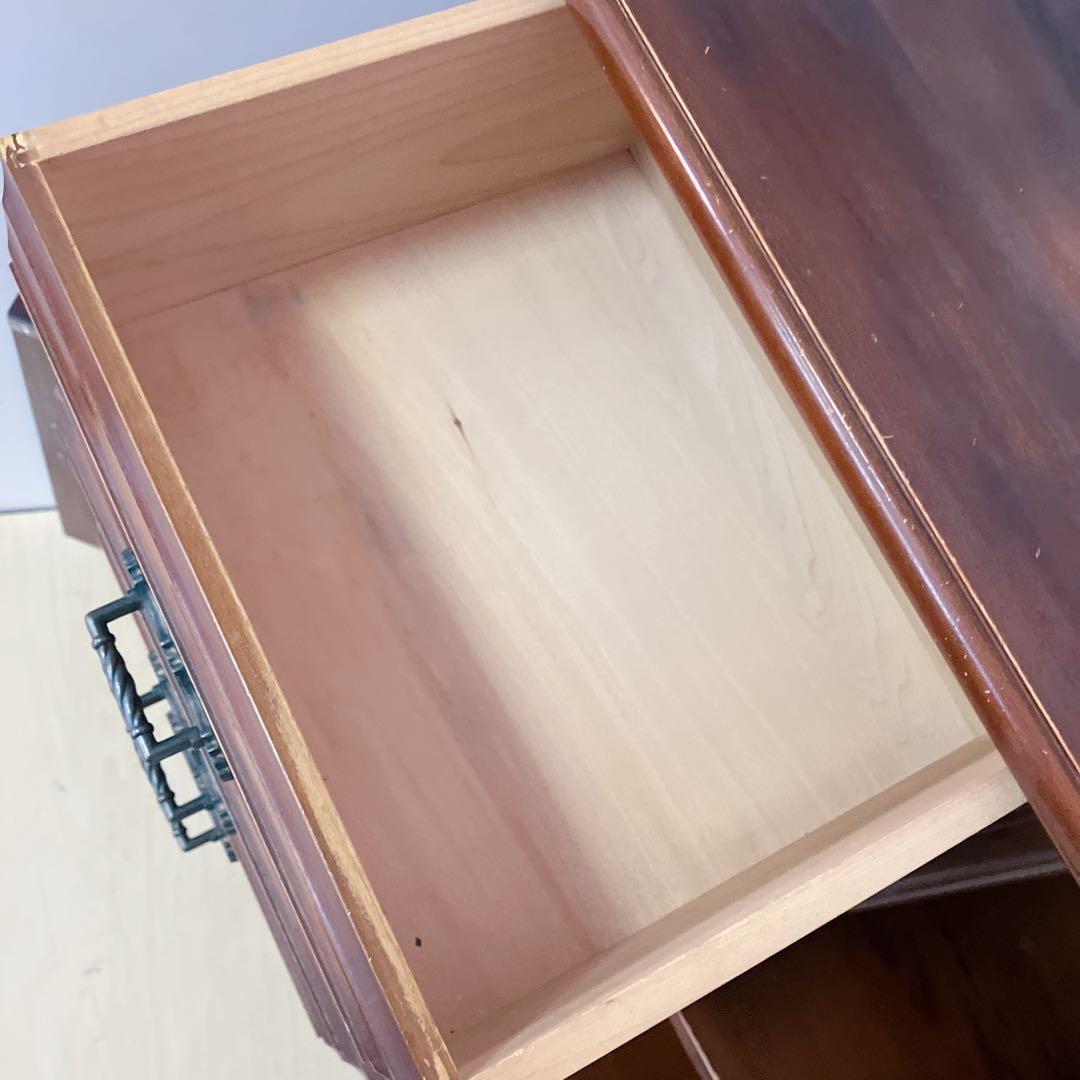 アンティーク調　キャビネット　電話台FAX台　サイドキャビネット　サイドチェスト