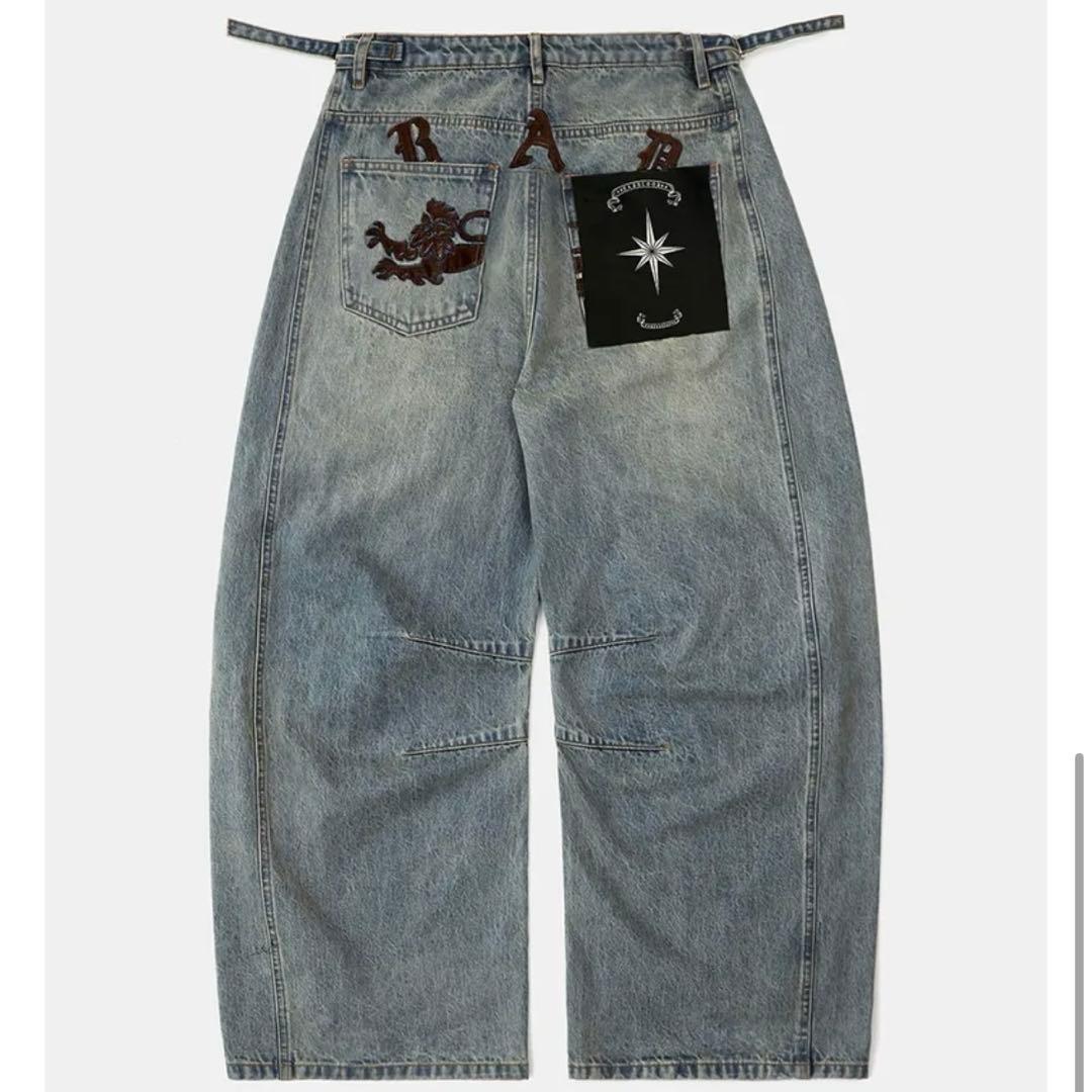【新品】 BADBLOOD ワイドデニム　定価2.4万 S韓国ストリート　y2k