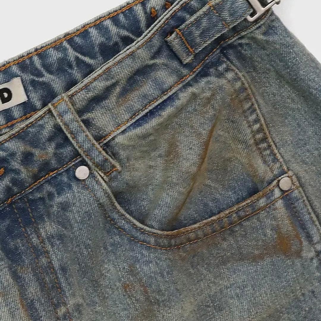 【新品】 BADBLOOD ワイドデニム　定価2.4万 S韓国ストリート　y2k