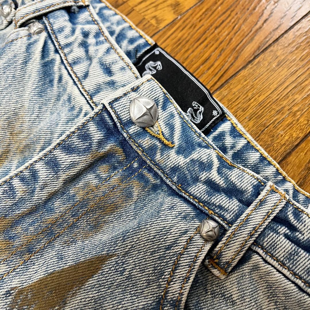 【新品】 BADBLOOD ワイドデニム　定価2.4万 S韓国ストリート　y2k