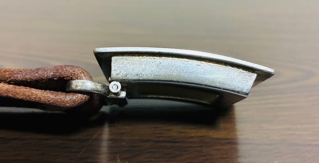 【希少】RRL レザーベルト　スライダーバックル　シルバー　ブラウン　廃盤モデル