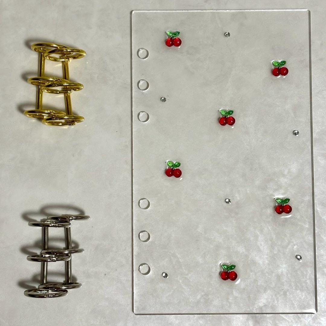 ✨ちり✨A6 アクリルレジンバインダー　リング付き×3セット