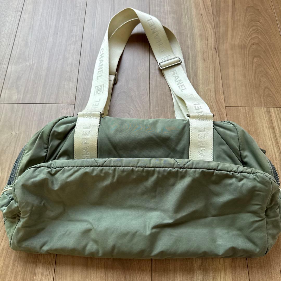 CHANEL シャネル　ボストンバッグ　カーキ