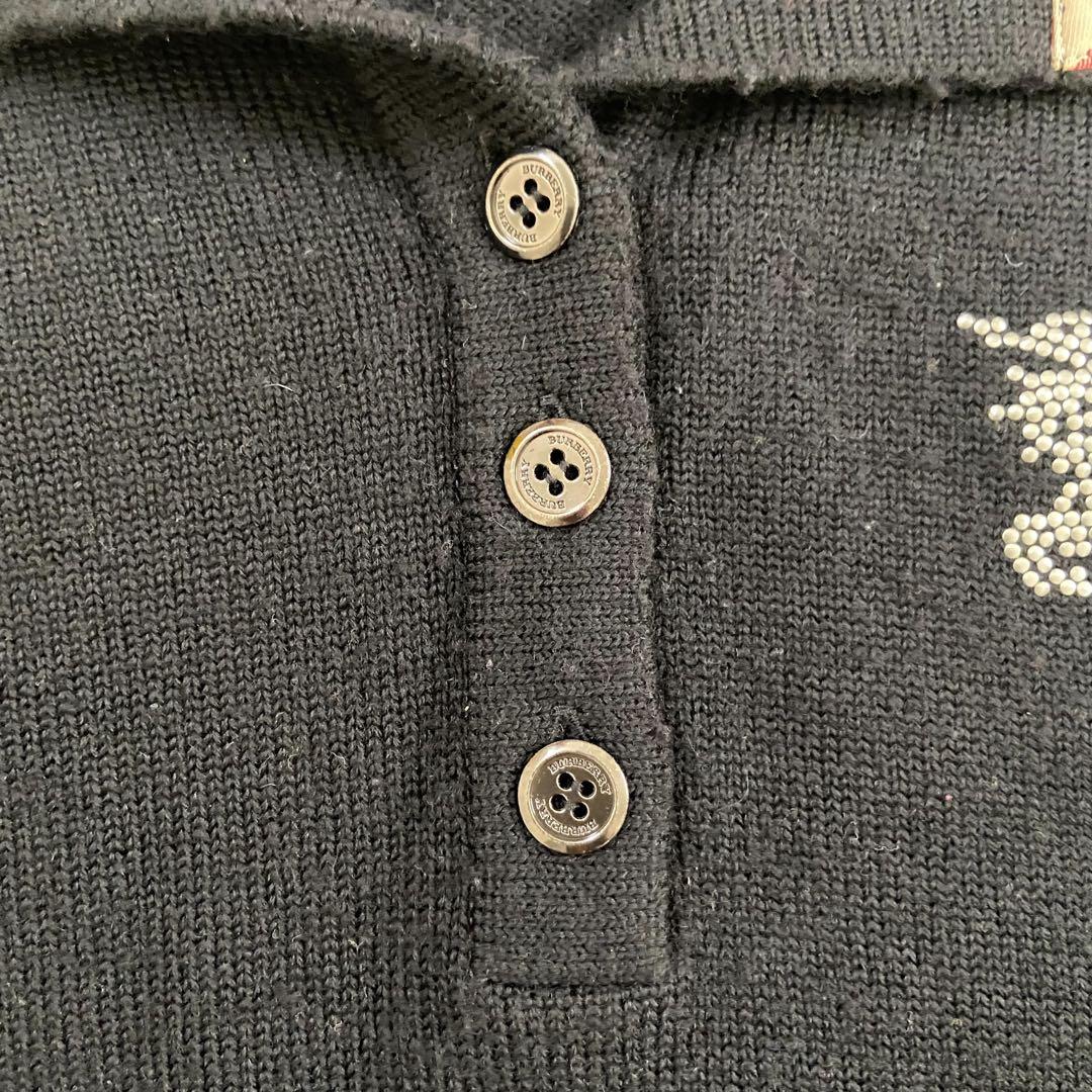 希少アルパカウール　メガチェック　シャツニット　Burberry London