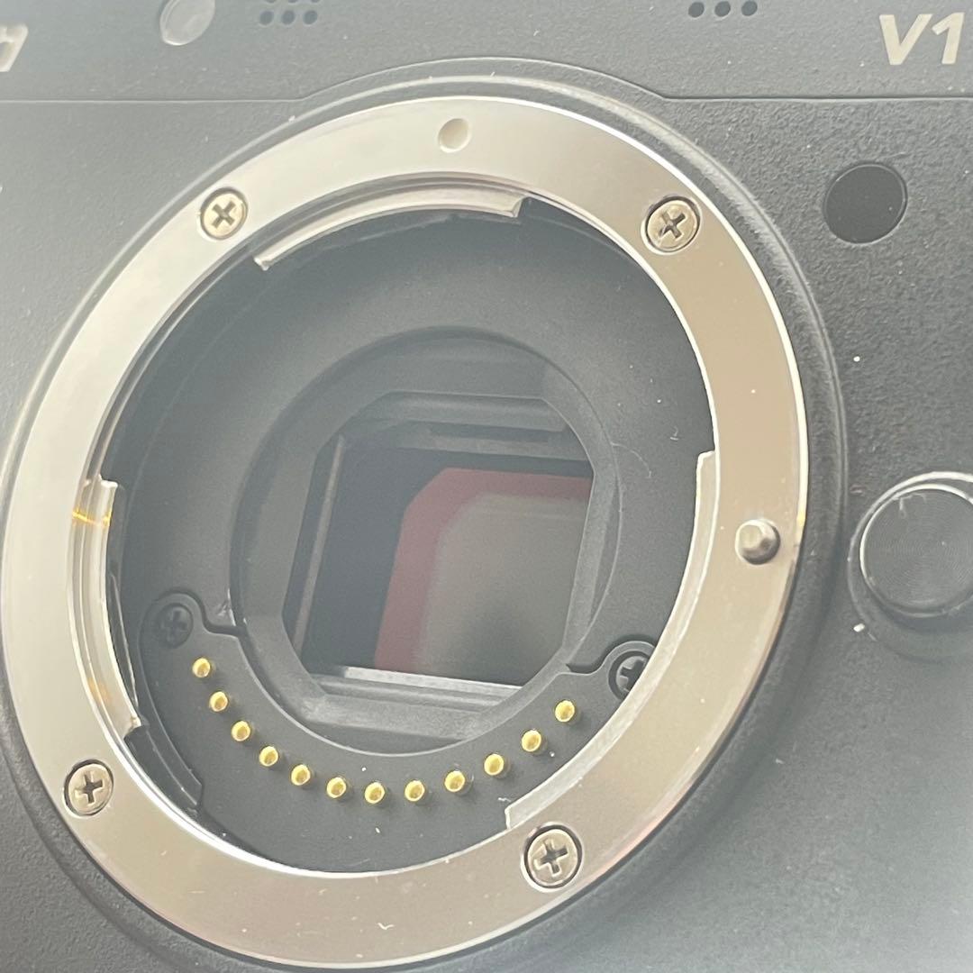 【ファインダー綺麗・返品保証】Nikon1 V1 ブラック 標準レンズキット
