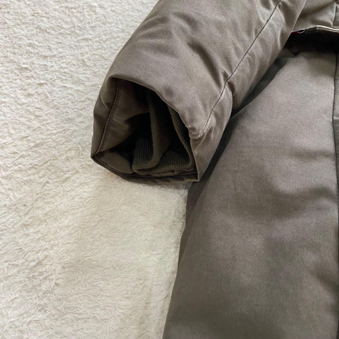 【近年モデル】WOOLRICH 　ロングダウンコート　ラビットファー　カーキ　M