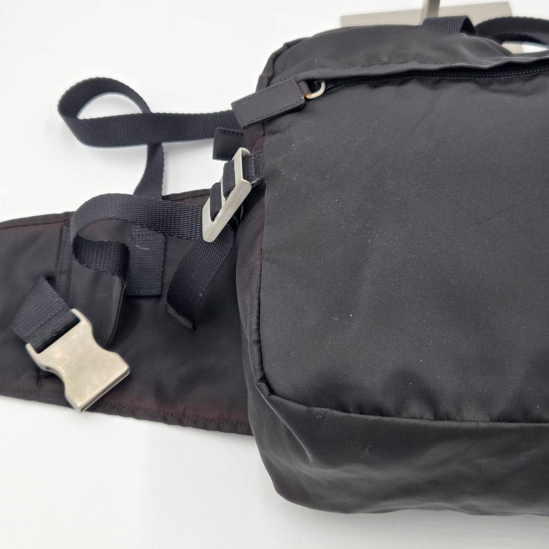 【希少】PRADA V156 3WAY ウエストバッグ リュック ナイロン 黒