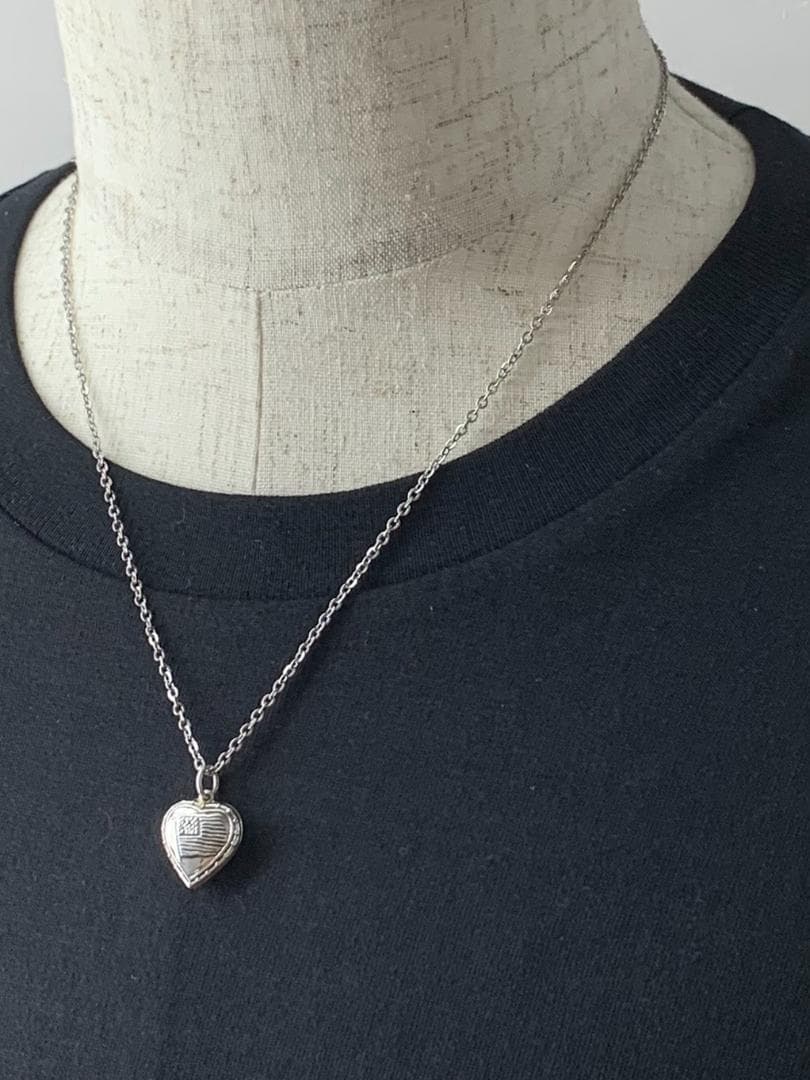 スウィートハートジュエリー アメリカ国旗 シルバーヴィンテージネックレスNAVY