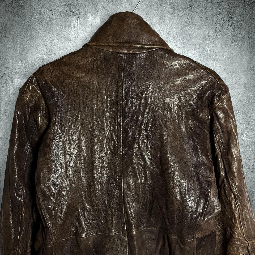 トルネードマート ラムレザー シングルライダースジャケット L
