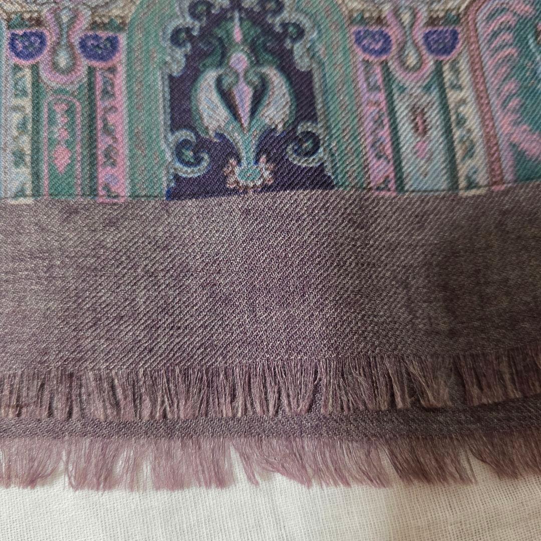 ETRO ペイズリー柄 ストール ウールシルク 60×160cm
