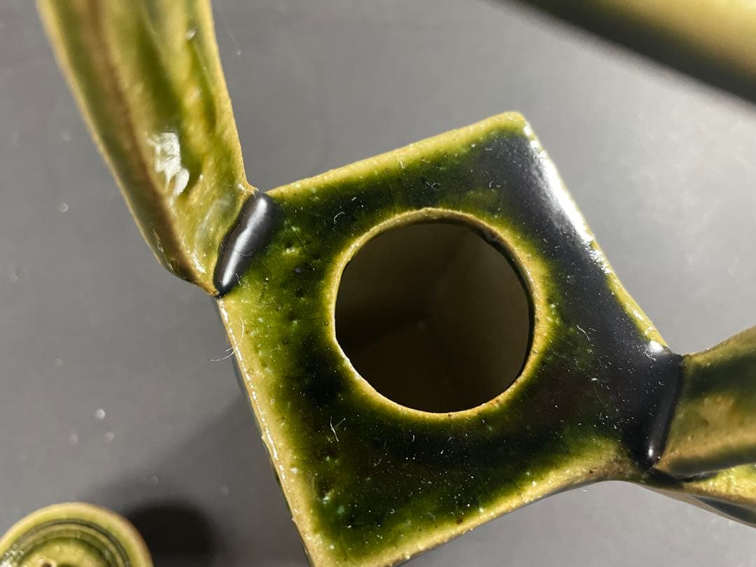 13 最終値下げ　菊泉窯 織部 銚子 田中源彦 茶道具 茶器 酒器