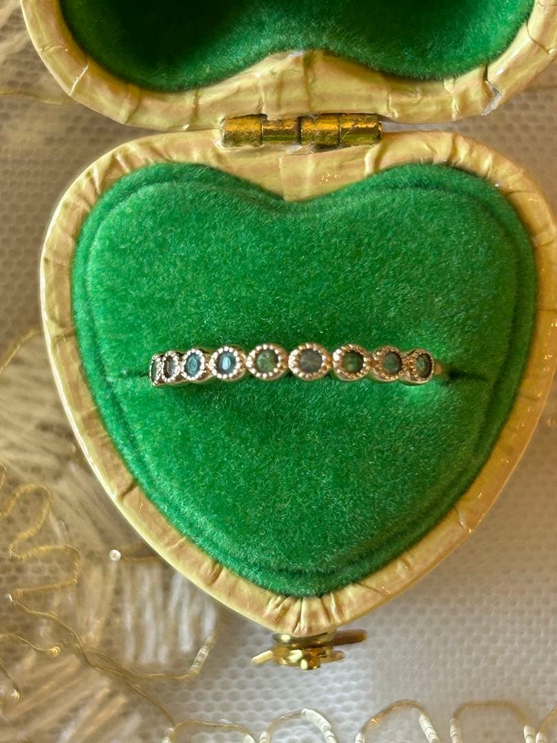 セイレーンアズーロ　ハーフエタニティ　リング　指輪　K10