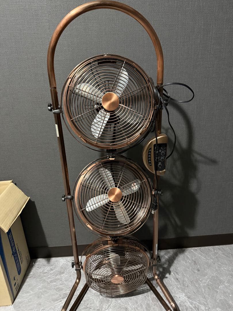 廃盤商品ドウシシャメタル扇風機3連 PIERIA ピエリア NBM-2381