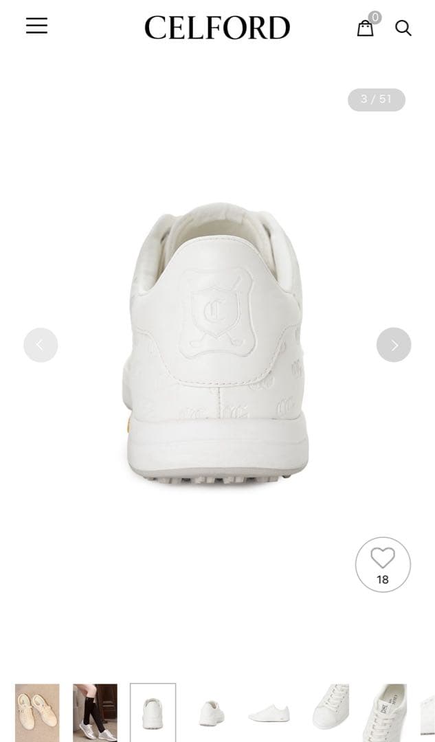 定価27500円【CELFORD GOLF】　ロゴエンボススパイクレスシューズ