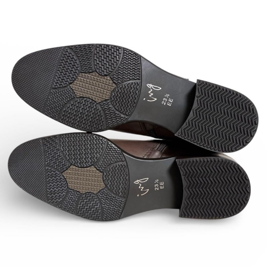 ing イング 美脚ロングブーツ 0302 牛革 BRW