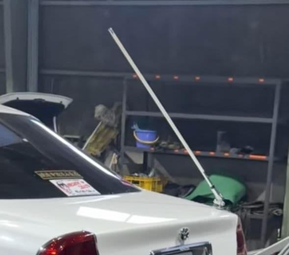 最新作！送料込！　VIPアンテナ1m白　本物　ジャンクションプロデュース