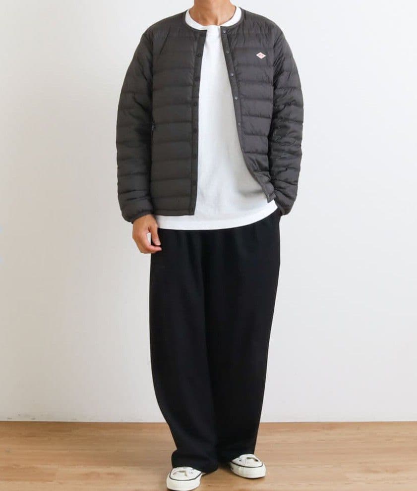 【美品】DANTON インナーダウンジャケット モカブラウン M