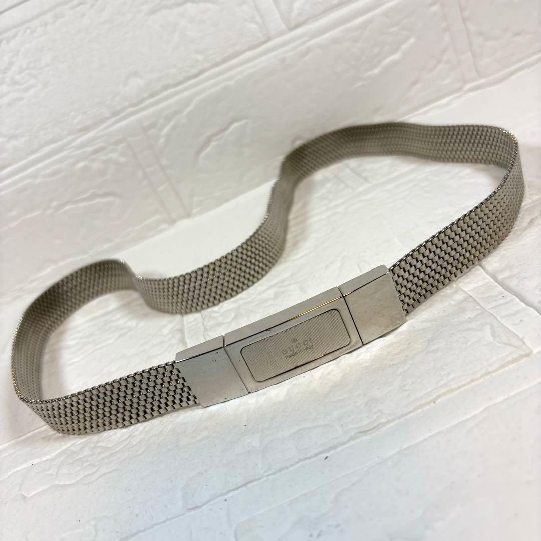 GUCCI グッチ メッシュベルト シルバー ヴィンテージ