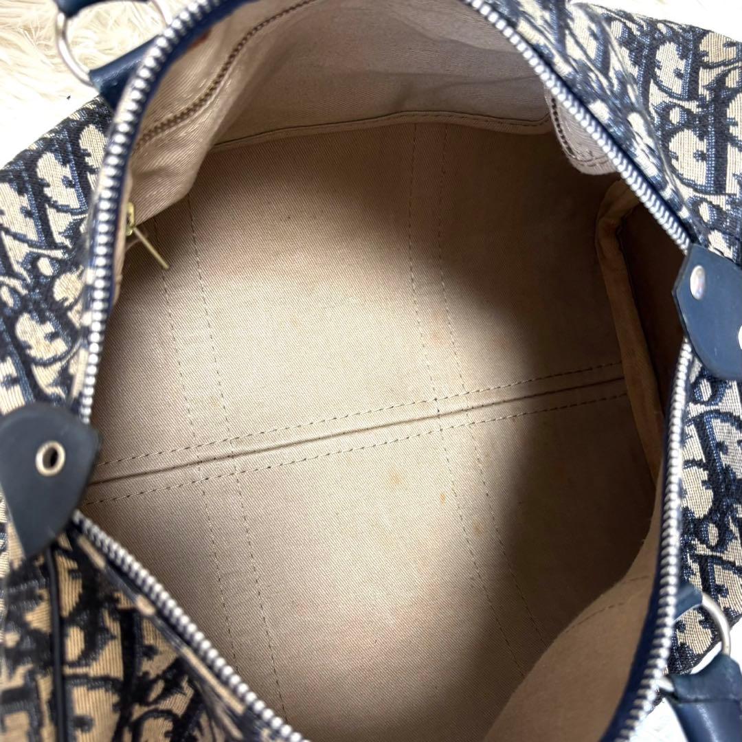 【美品】 Dior ディオール トロッター柄 ミニボストン ハンドバッグ