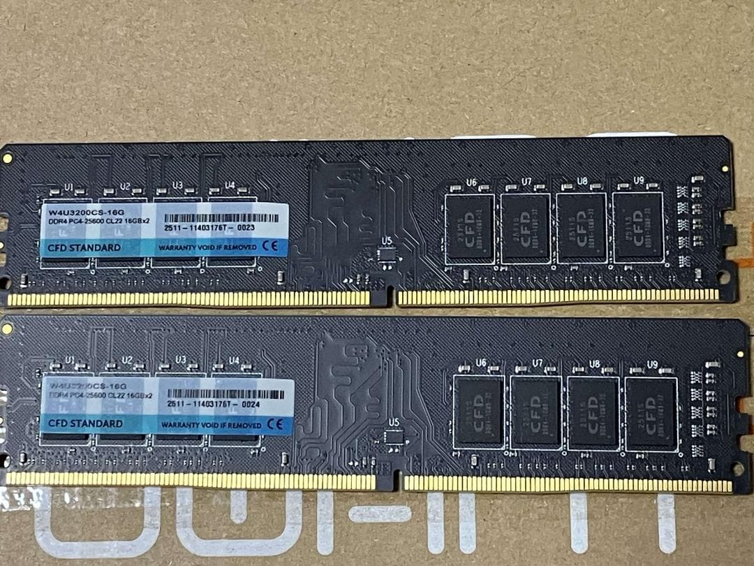 メモリー CFD DDR4 32GB (16GB x 2) 3200MHz CL22